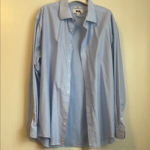 Joseph Abboud Blue Striped Button-Up Shirt